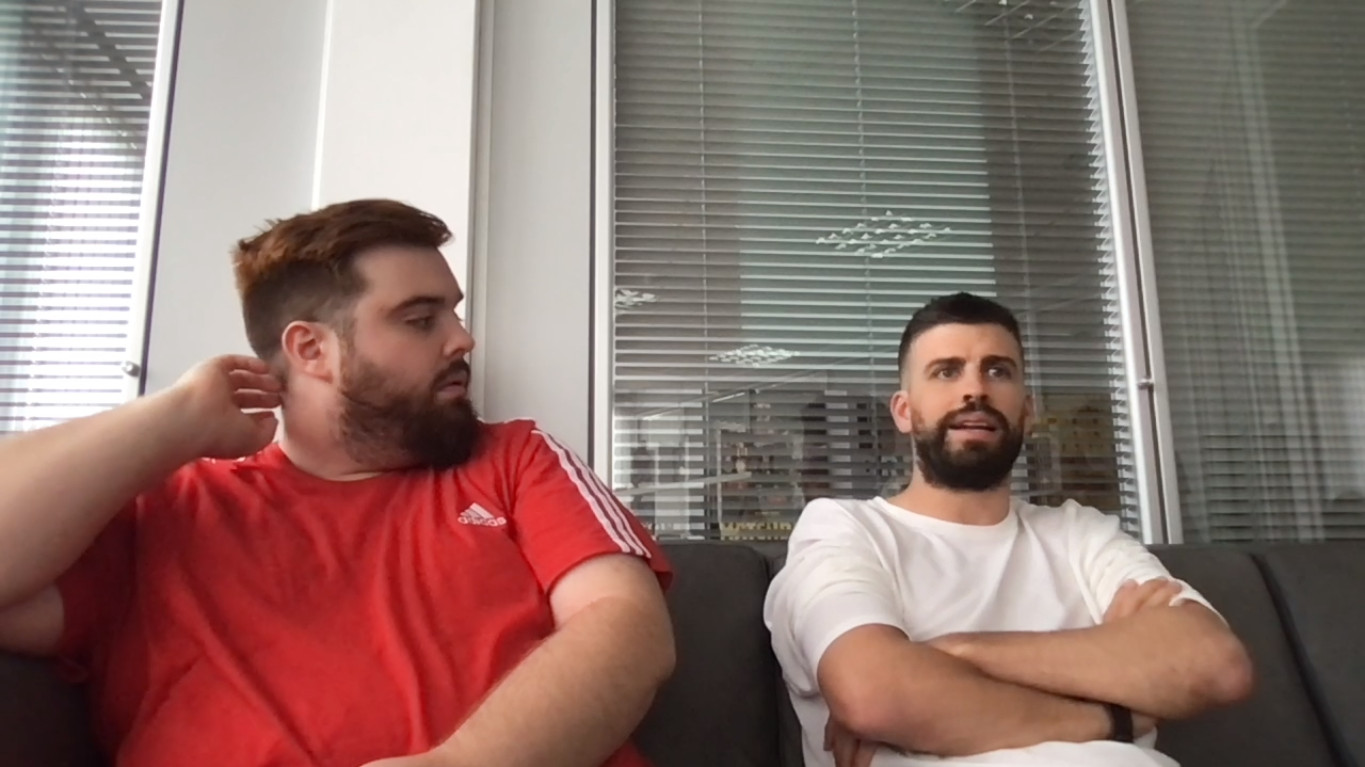 Gerard Piqué e Ibai Llanos, en una de las últimas charlas de ambos en Twitch / twitch.tv/ibai