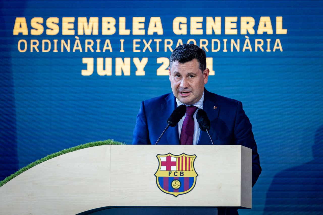 Eduard Romeu en la Asamblea de socios compromisarios / FC Barcelona