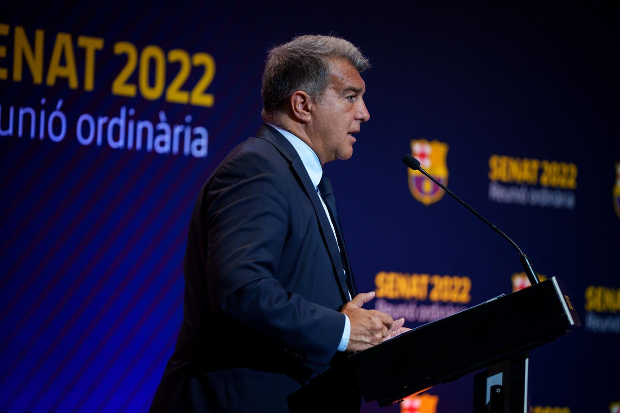 Joan Laporta interviene ante los senadores del Barça / FCB