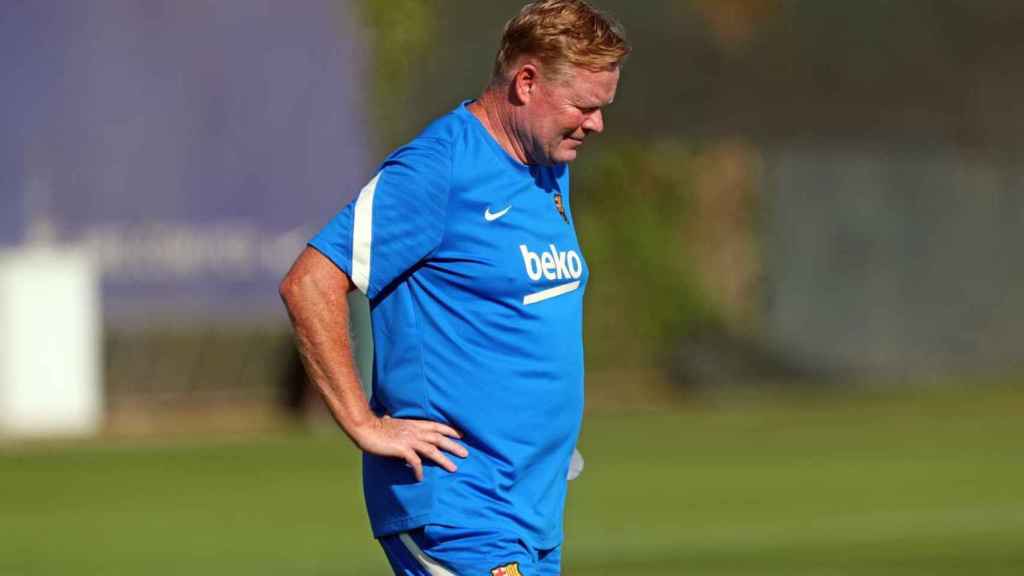 Ronald Koeman en un entrenamiento del Barça / FC Barcelona