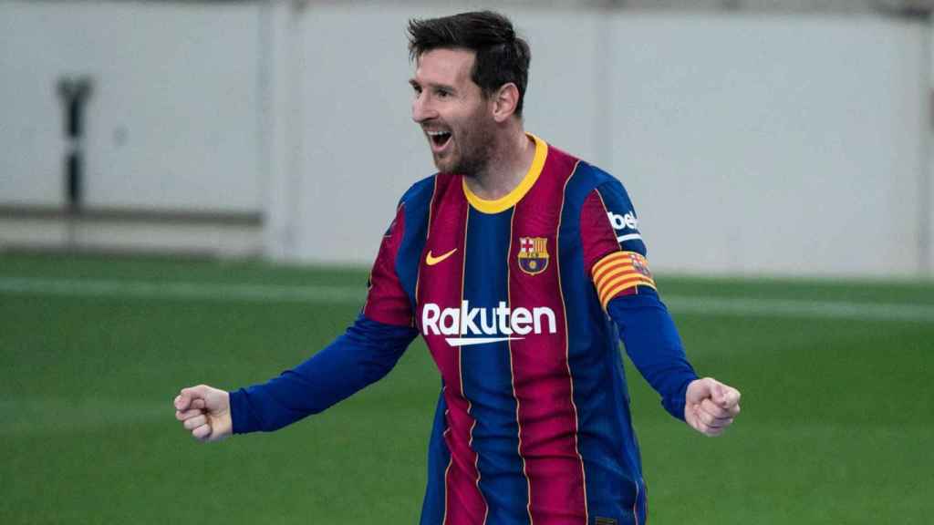 Leo Messi, celebrando su gol ante el Granada