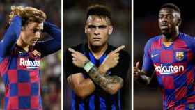 Griezmann, Lautaro y Dembelé en un fotomontaje / Culemanía