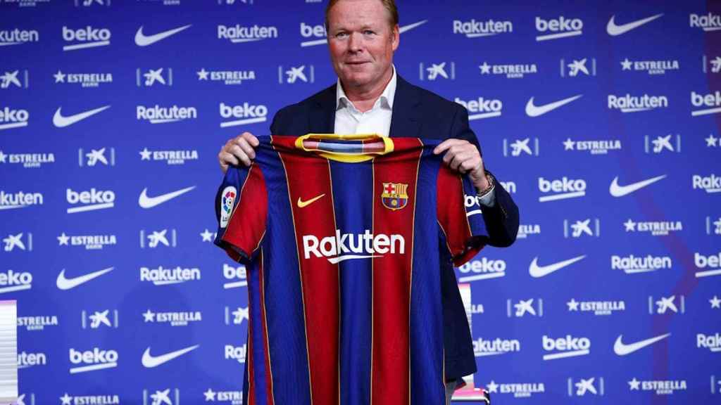 Ronald Koeman en su presentación como entrenador del Barça / EFE