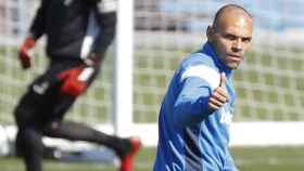 Braithwaite, en un entrenamiento del Leganés / EFE