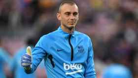 Cillessen en un calentamiento con el FC Barcelona / EFE