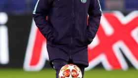 Valverde en el entrenamiento previo al duelo frente al Olympique de Lyon / EFE