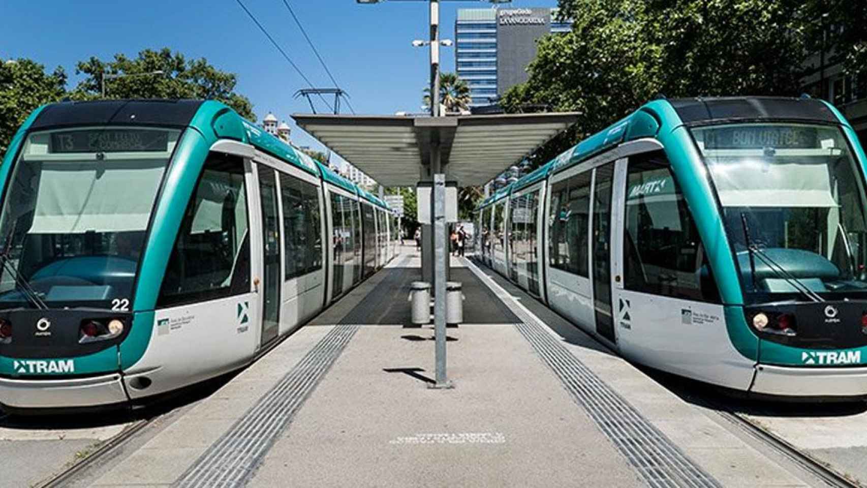 Dos vagones del Tram que Colau alargará / Aj. BCN