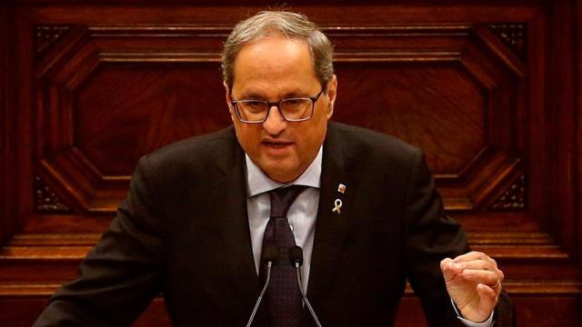 Quim Torra comparece ante el pleno del Parlament / EFE