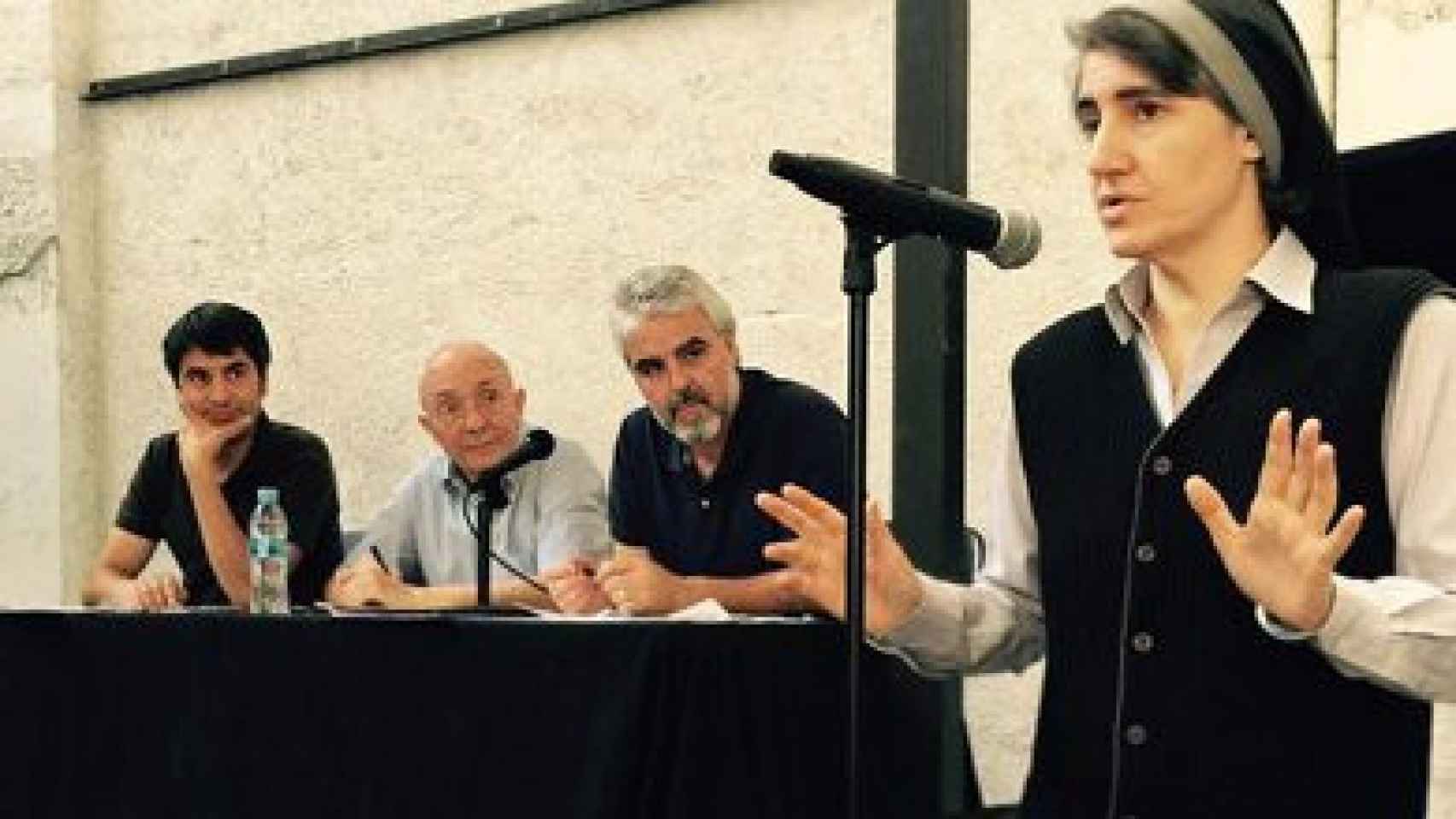 Teresa Forcades, el pasdo 30 de mayo, durante la presentación de las propuestas para la asambla de Procés Constituent del 14 de junio