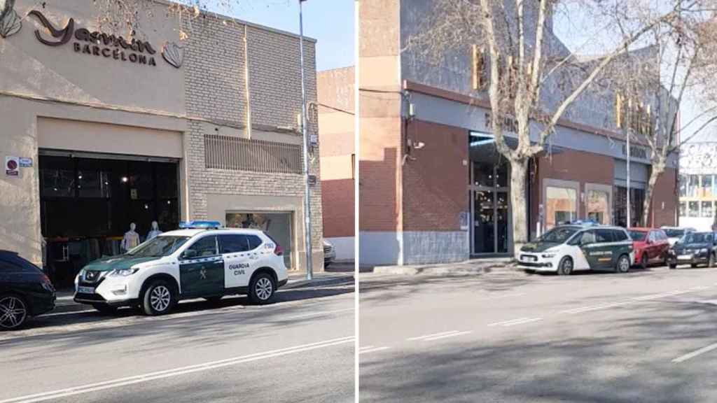 Imágenes de la Guardia Civil interviniendo en dos almacenes de ropa de Badalona / CG