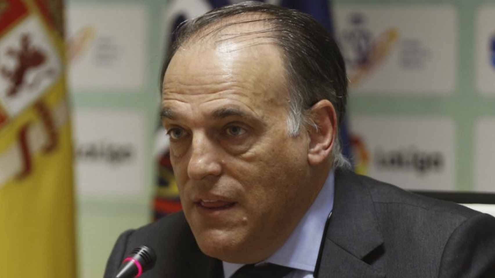 El presidente de la Liga de Fútbol Profesional (LFP), Javier Tebas.