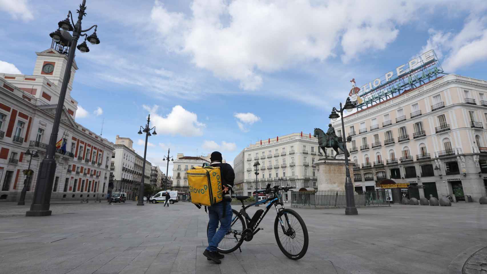 Un repartidor de Glovo, en Madrid / EP