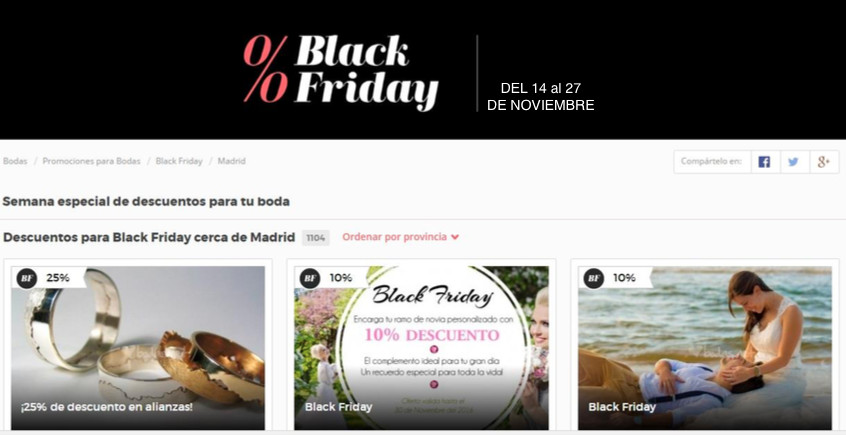 La plataforma Bodas.net ofrece descuentos hasta el 27 de noviembre