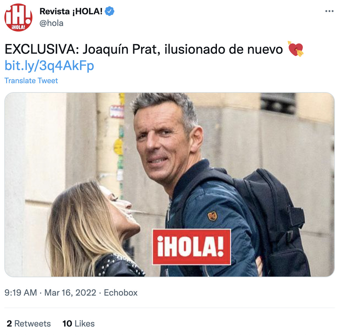 Publicación de la revista '¡HOLA!' / TWITTER