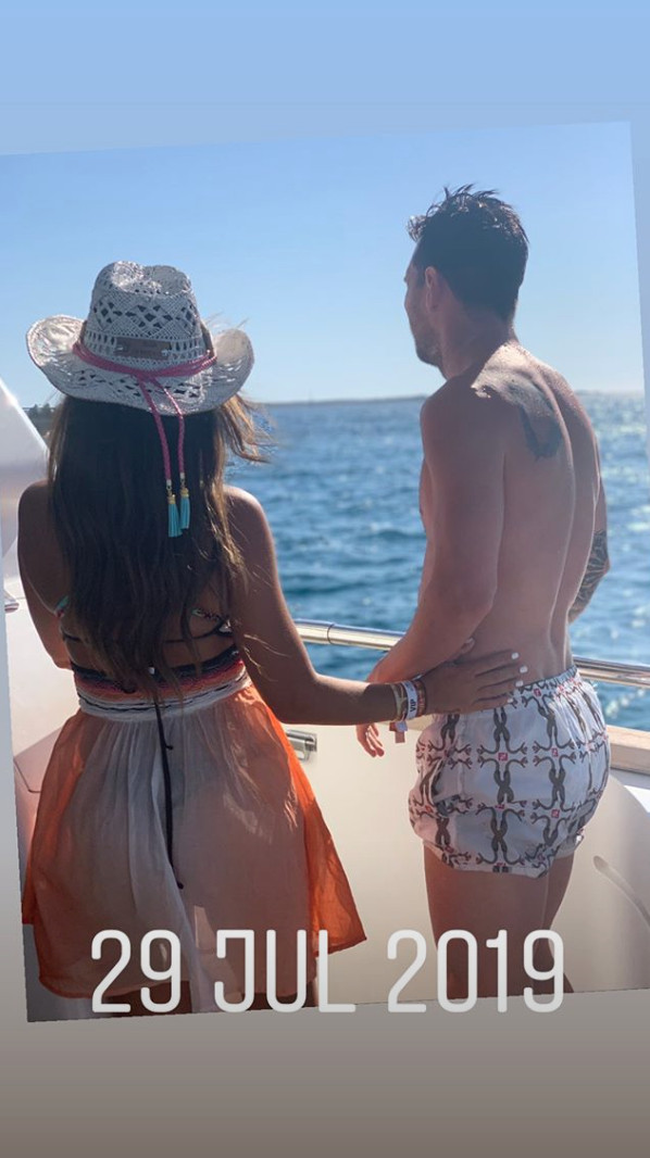 Leo Messi y Antonella Roccuzzo en sus vacaciones en Ibiza