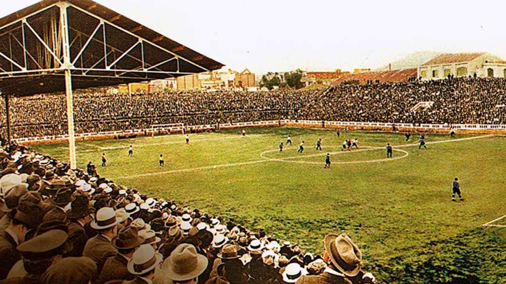 El campo de Les Corts, sede del FC Barcelona entre 1922 y 1957 / FCB