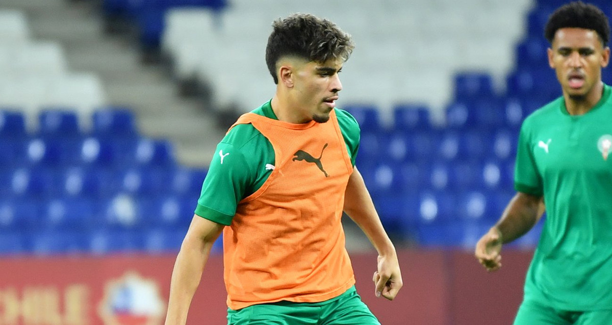 Abde, durante un entrenamiento con la selección de Marruecos / MARRUECOS