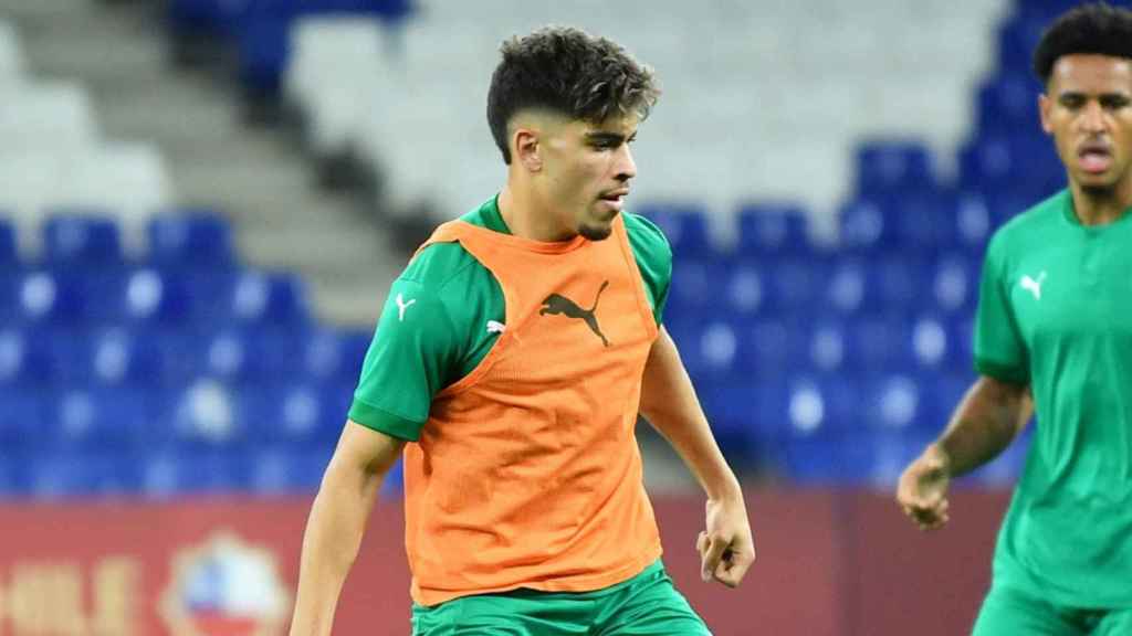 Abde, durante un entrenamiento con la selección de Marruecos / MARRUECOS