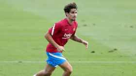 Álex Collado, en un entrenamiento reciente del Barça / FCB