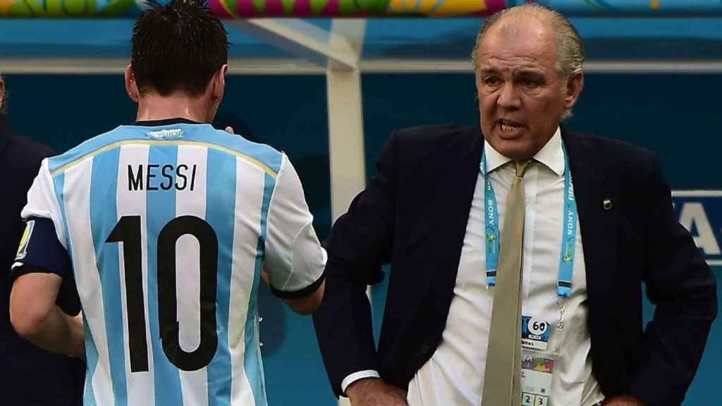 Messi con Sabella / EFE