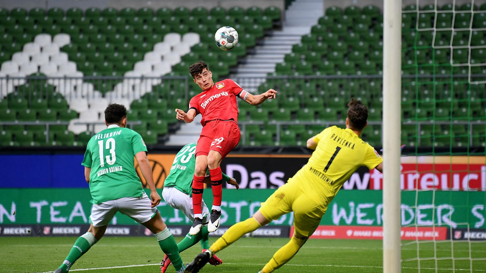 Havertz marcando un gol al Werder Bremen / EFE