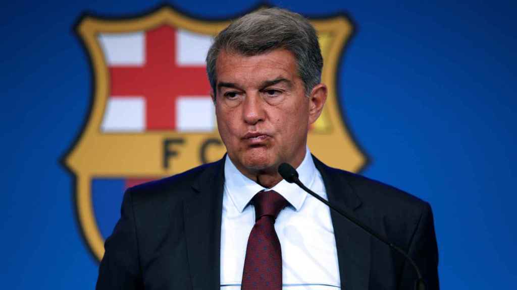 Joan Laporta en rueda de prensa / EFE