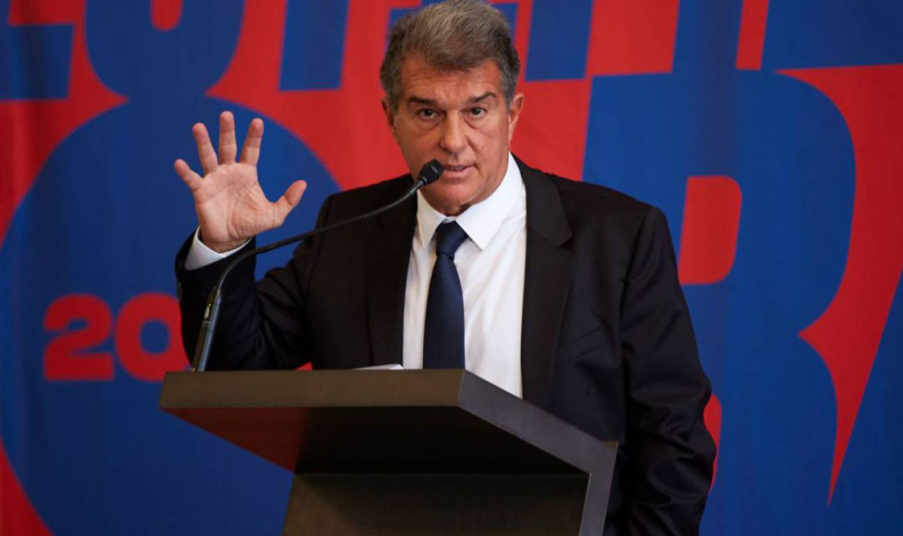 Joan Laporta, en la presentación de su campaña | EFE