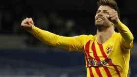 Gerard Piqué, celebrando la goleada del Barça en el clásico / EFE