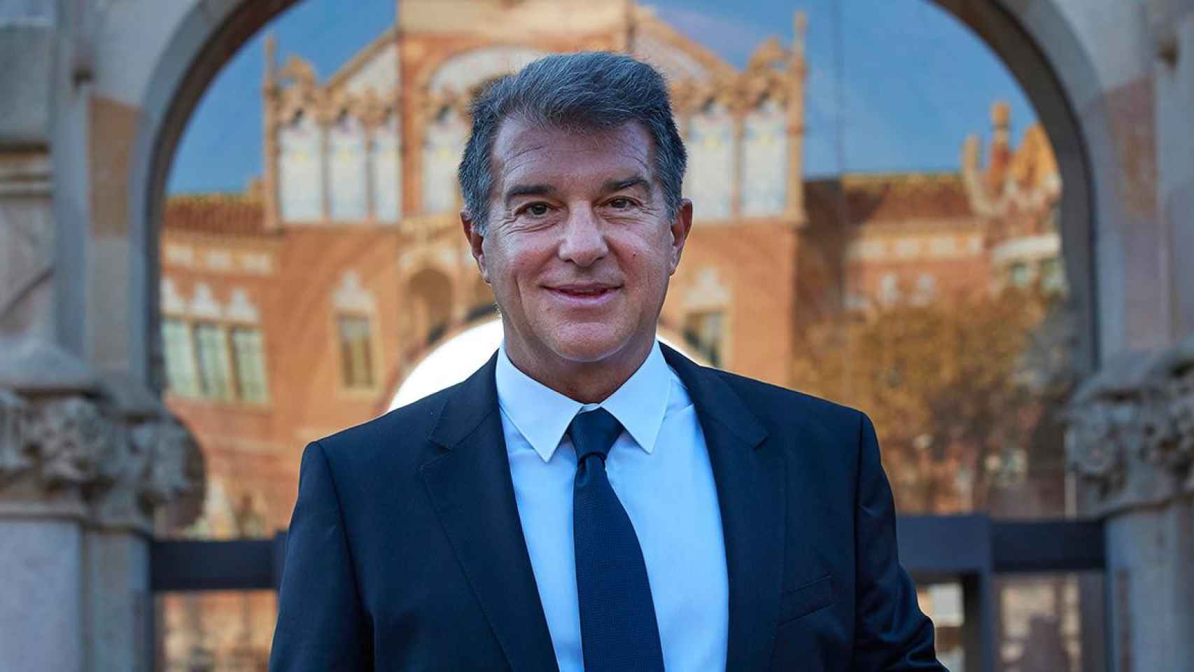 Joan Laporta, presidente del Barça, en el Hospital de Sant Pau de Barcelona / ESTIMEM EL BARÇA