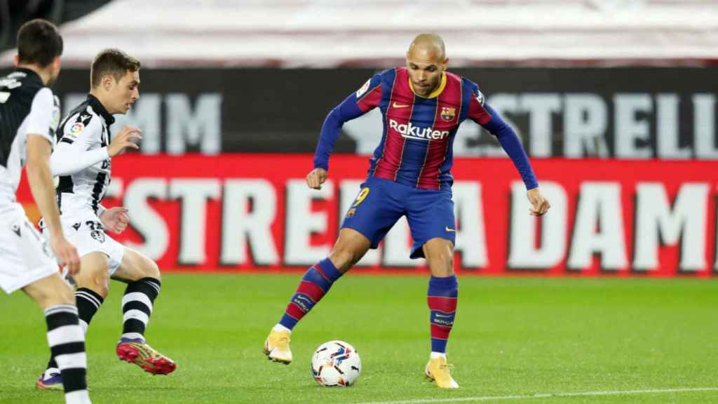 Braithwaite durante el partido del Barça contra el Levante / FC Barcelona