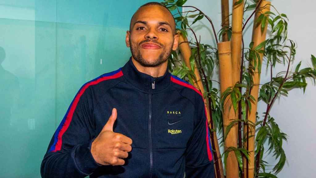 Braithwaite, en su primer día como jugador del Barça | FCB