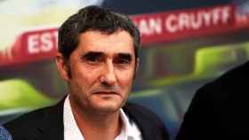 Ernesto Valverde en la presentación del Estadi Johan Cruyff / EFE