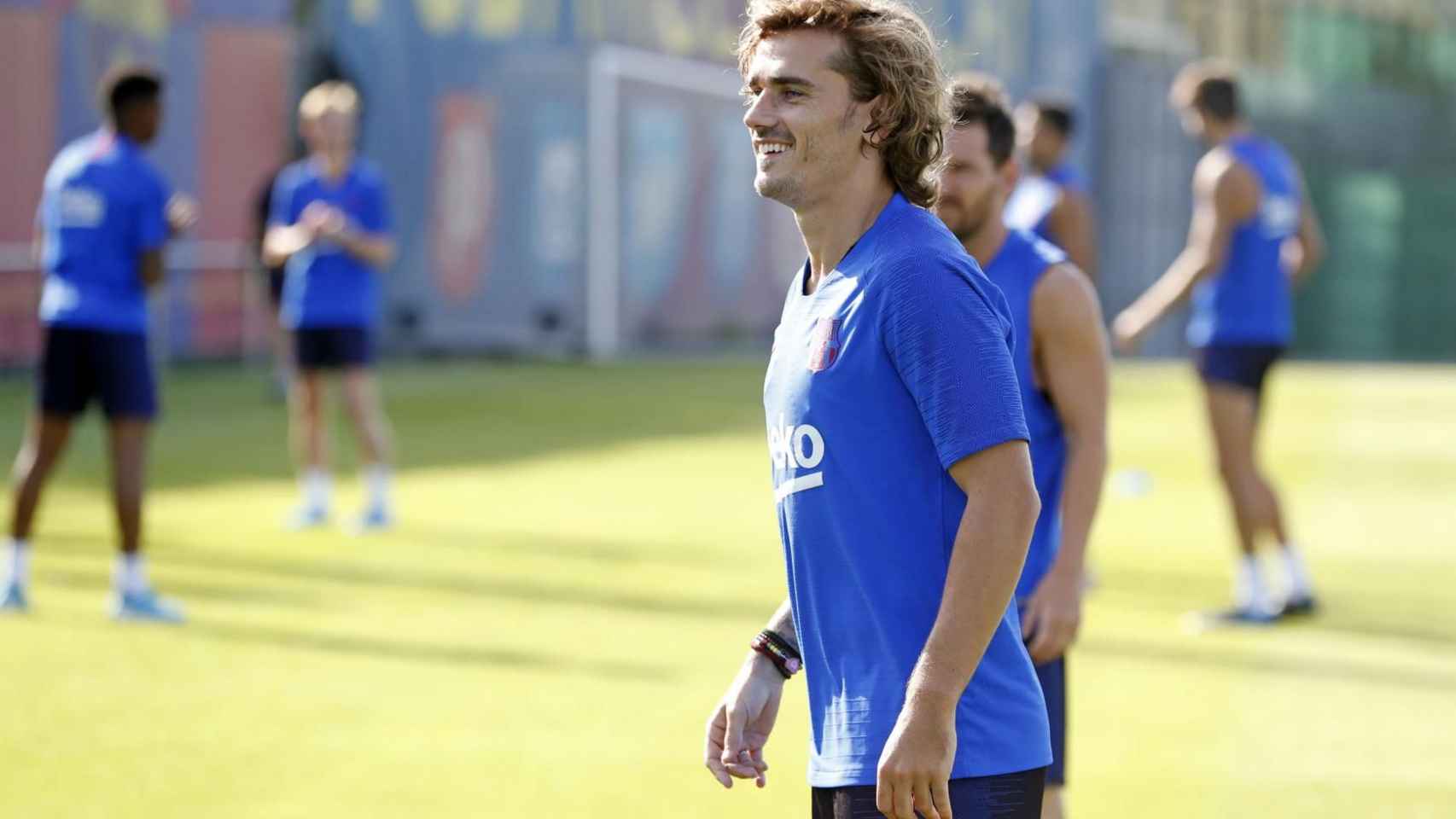 Antoine Griezmann en un entrenamiento con el Barça / FC Barcelona