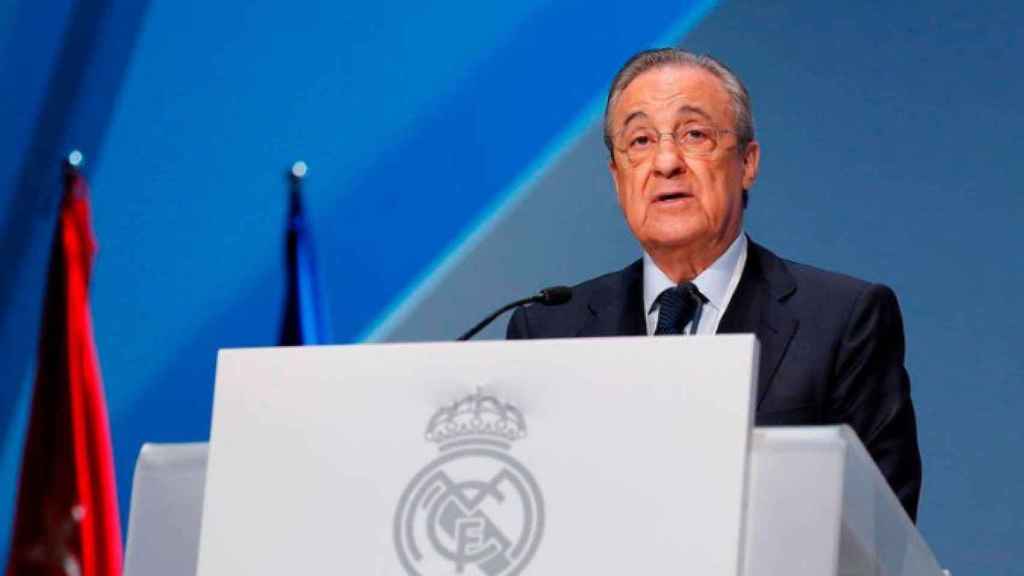 Florentino Pérez en la asamblea del Real Madrid / EFE