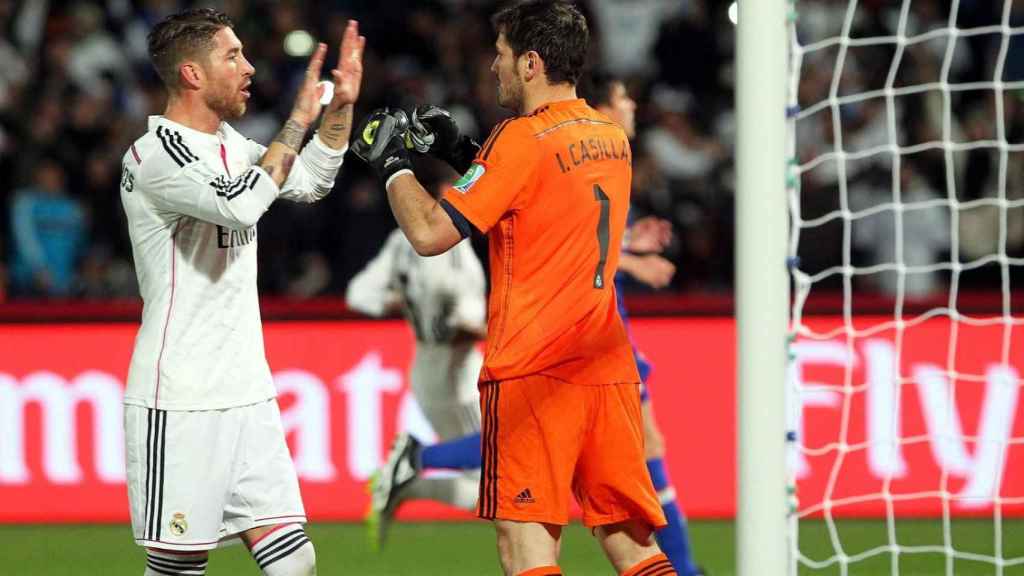 Iker Casillas y Sergio Ramos durante un partido con el Real Madrid /REDES