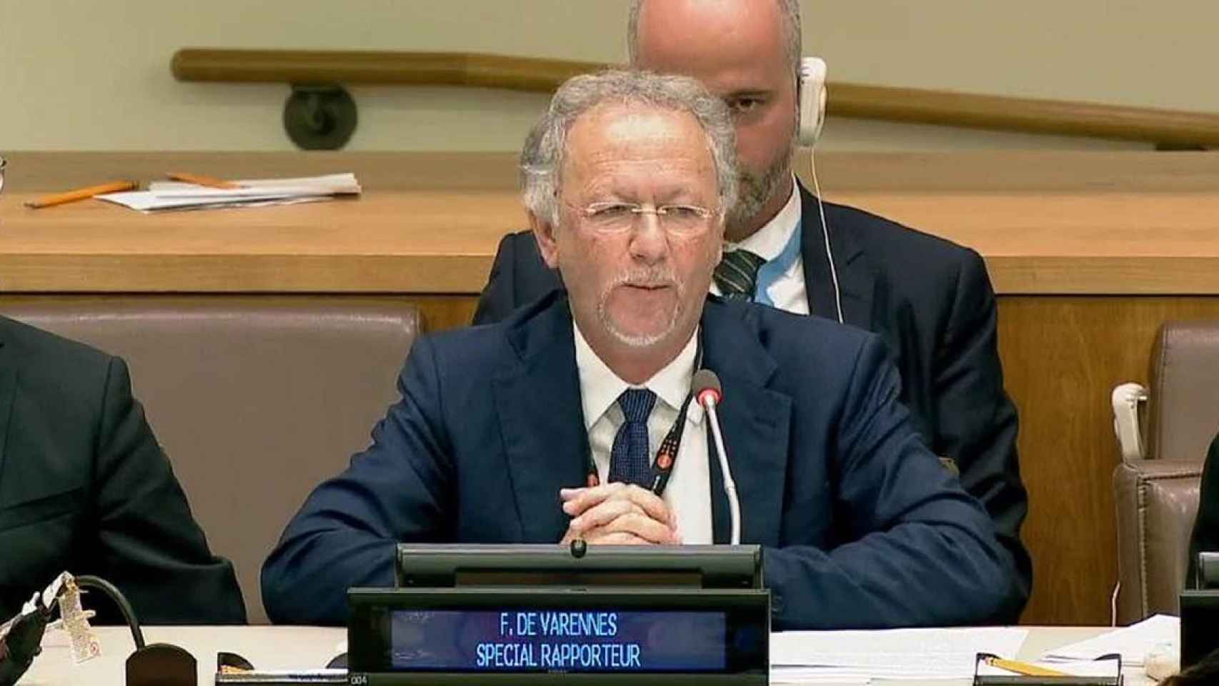 El Relator Especial para las Minorías, Fernand de Varennes, quien alude en un informe a una minoría política catalana / ONU