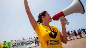 Una protesta de Greenpeace por las energías renovables / EFE