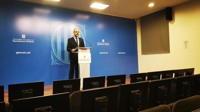 Rueda de prensa del 'conseller' de Interior de la Generalitat de Cataluña, Miquel Buch / EP