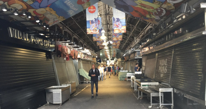 Paradas cerradas en el mercado de la Boquería / CG