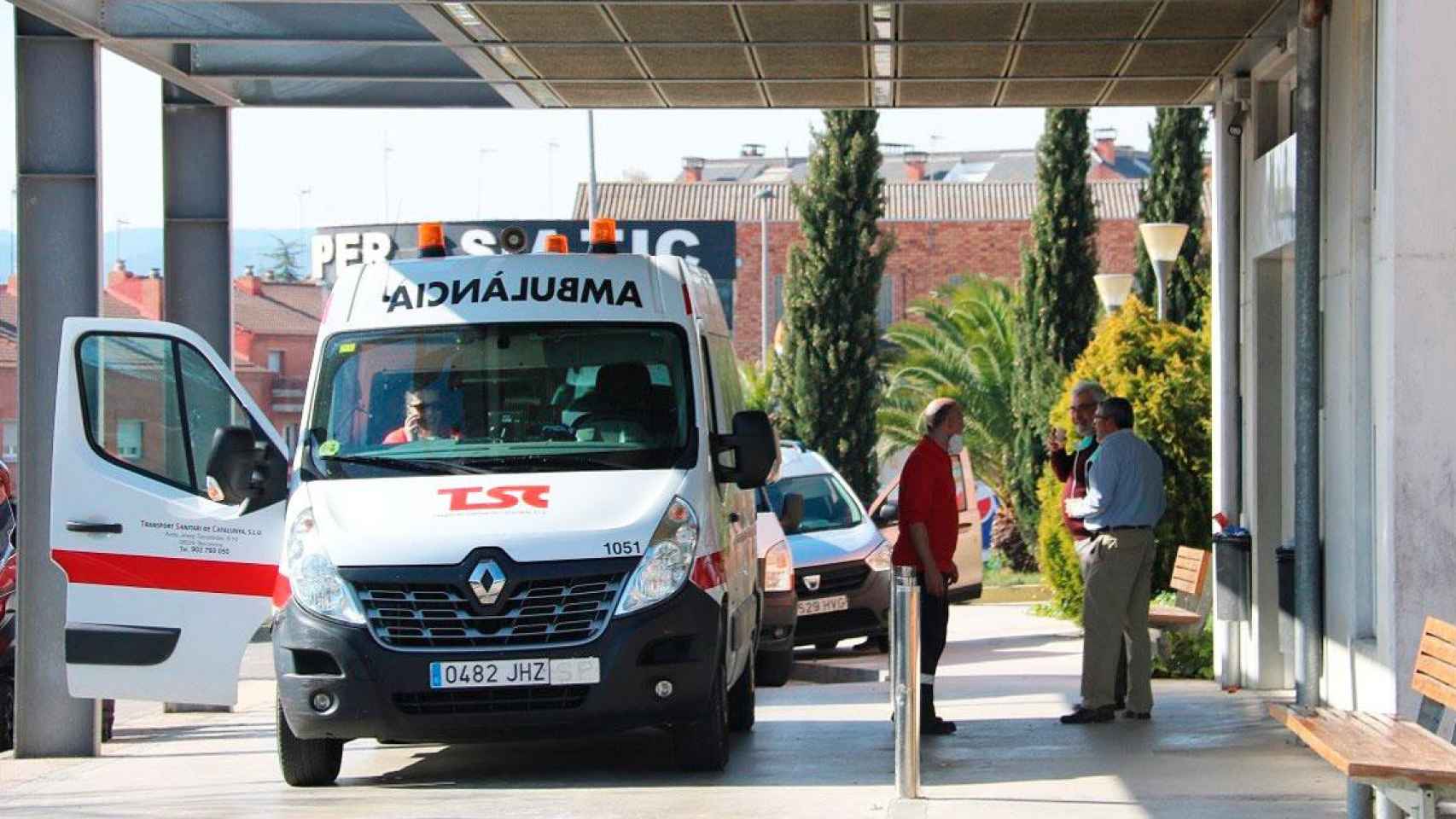 Una ambulancia de Transport Sanitari de Catalunya
