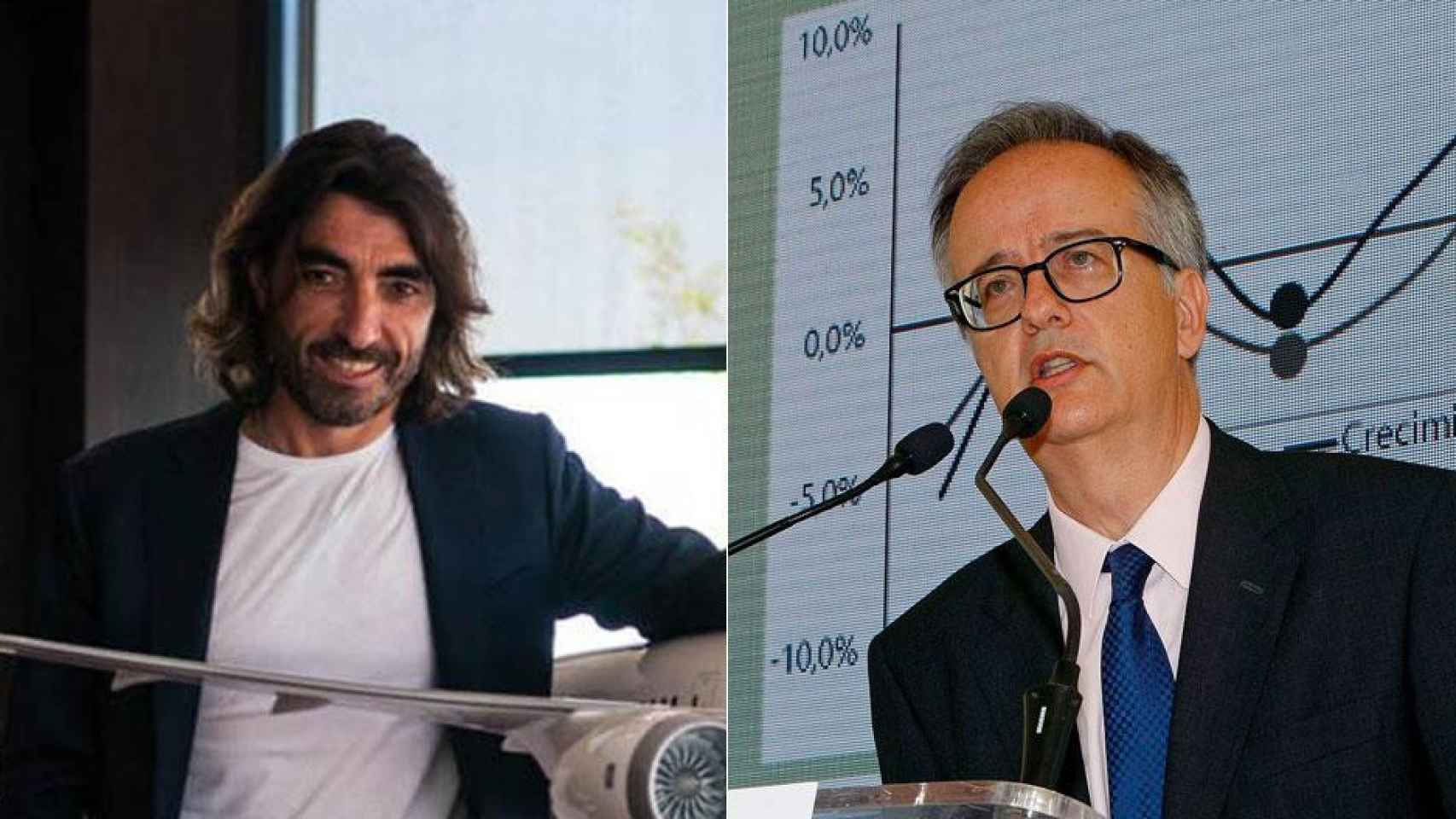 Javier Hidalgo (i), consejero delegado de Globalia, y Simón Pedro Barceló (d), actual líder de la empresa turística / CG