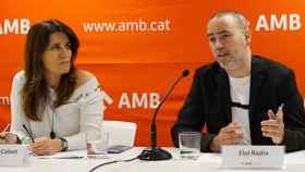 Gemma Calvet, directora de la Agencia de la Transparencia metropolitana de la que se quejan los trabajadores, junto a Eloi Badia / AMB