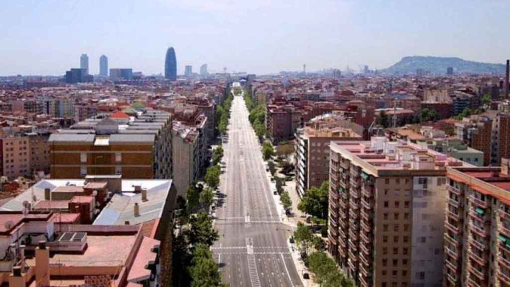 El tramo final de Avenida Meridiana, cuya rehabilitación se iniciará este verano / CG