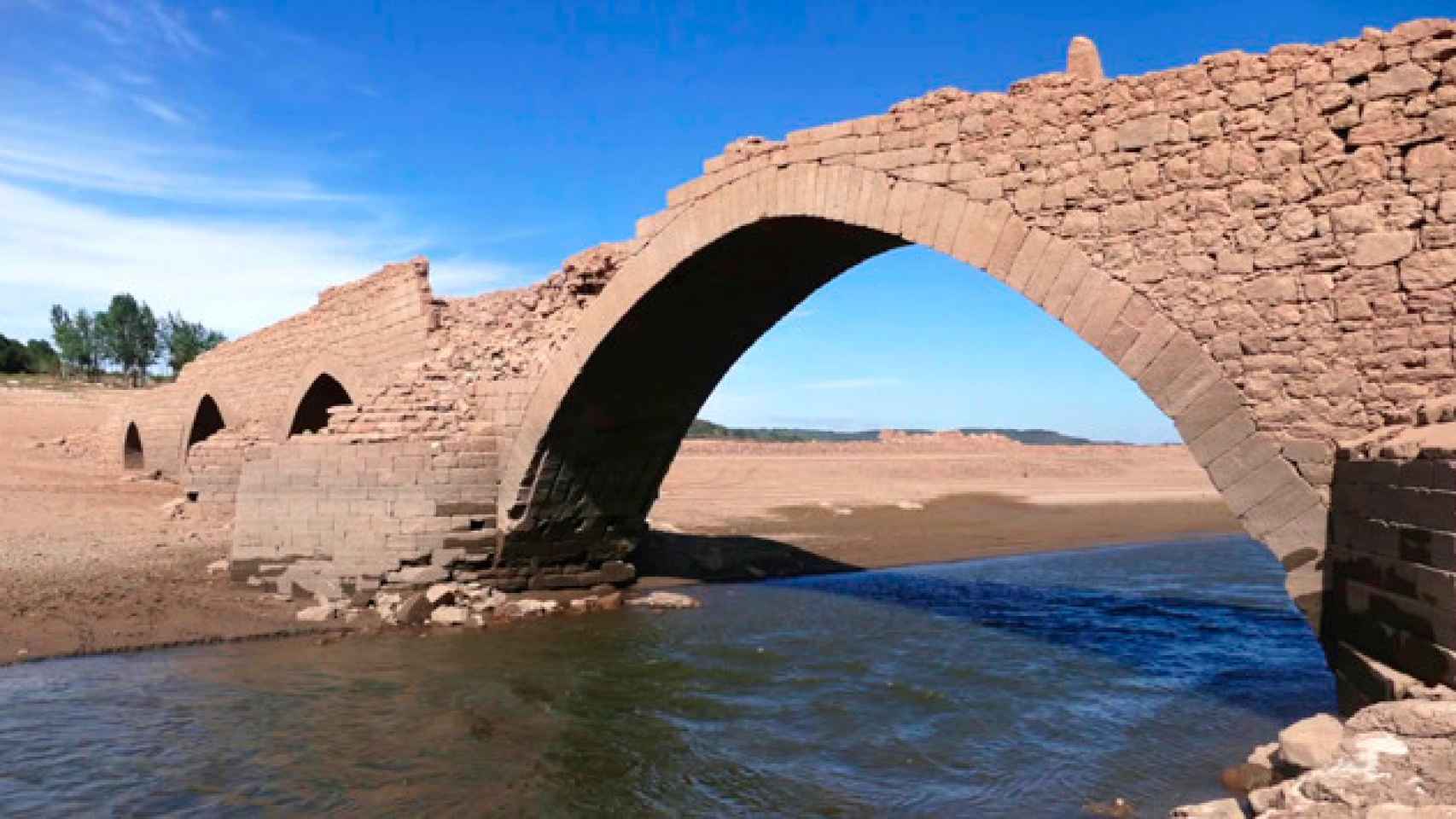 Sequía en el embalse de Aguilar de Campoo, Palencia