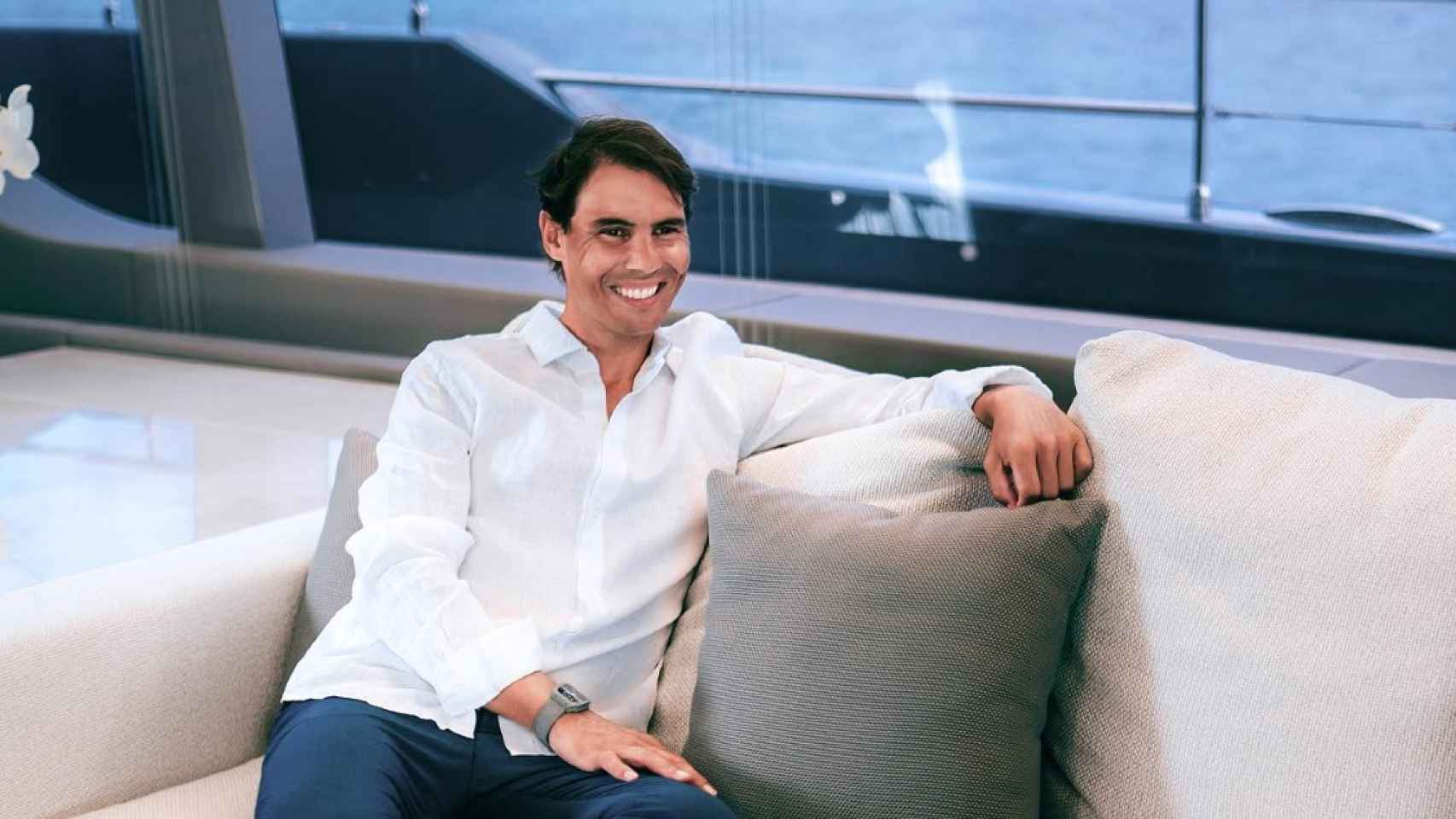 Rafa Nadal, a bordo de su yate SUNREEF