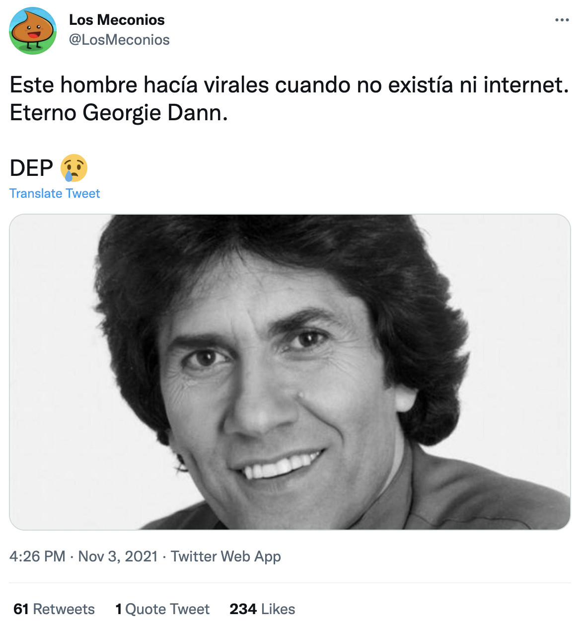 Usuario sobre Georgie Dann / TWITTER