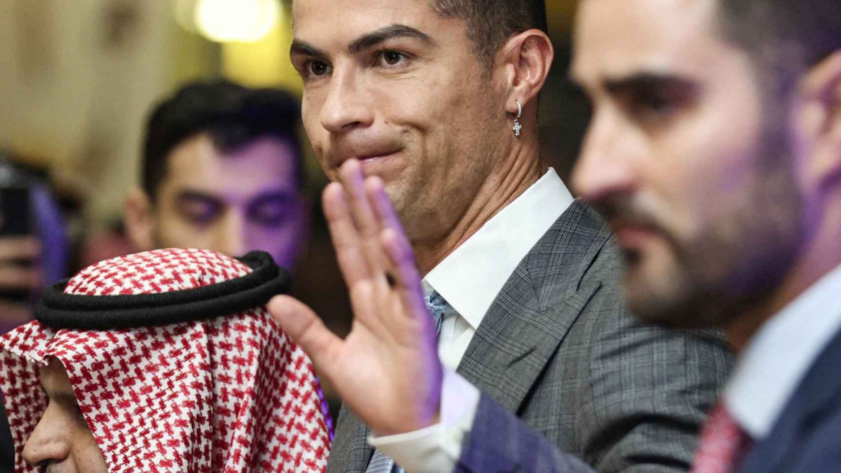 Cristiano Ronaldo en su presentación con Al-Nassr