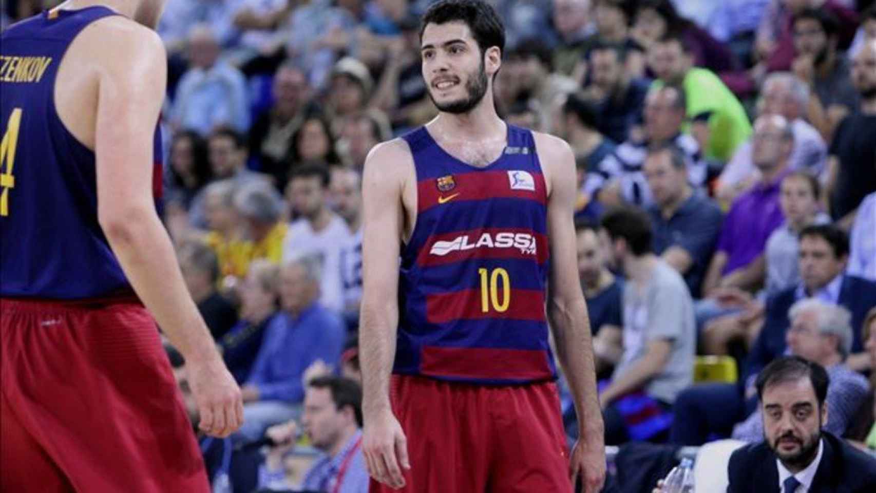 Álex Abrines, en un partido con el Barça / EFE