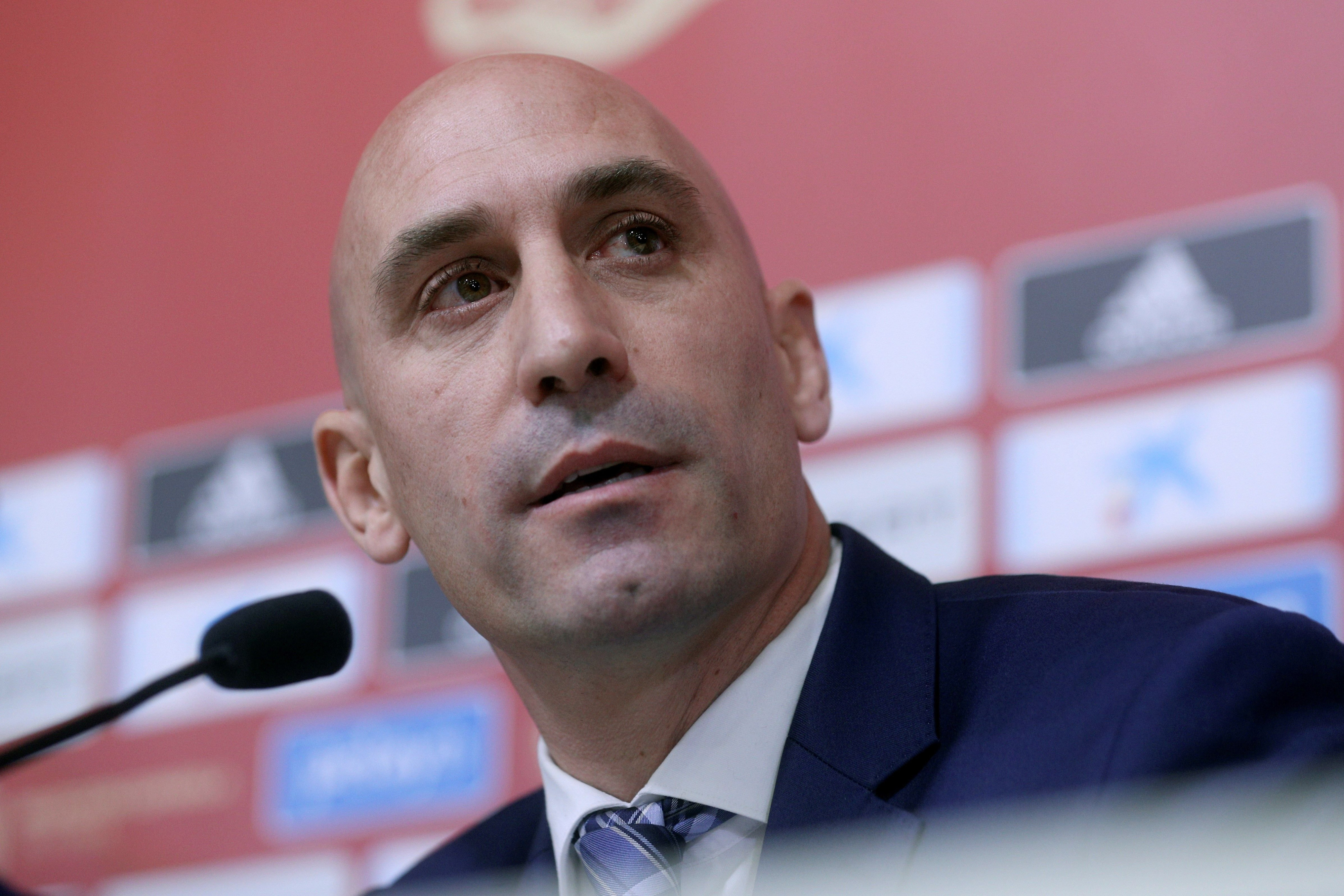 Luis Rubiales en una rueda de prensa de la RFEF / EFE