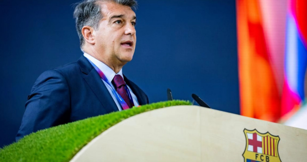 Laporta durante la Asamblea de socios compromisarios  / FC Barcelona